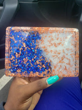 Load image into Gallery viewer, 4x6 Rose Gold Flakes Decorative Tray