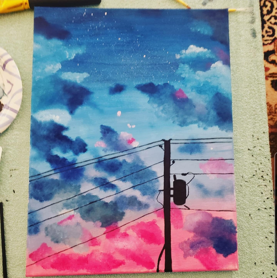 Night Time Landscape Painting